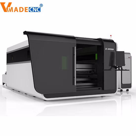 New Design Fully Enclosed Cabinet 2000W Fiber Laser Metal Cutter with Exchangeable Table 3kw Laser Cutting Machine