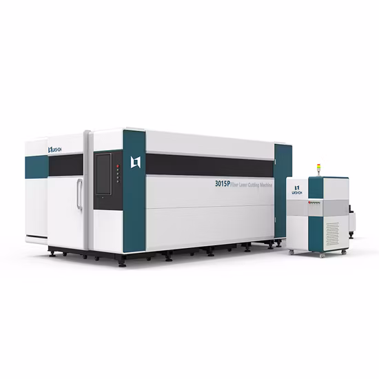 2022 Lxshow High Quality CE Standard Full Enclosed and Dual Exchange Table Fiber Laser Cutter